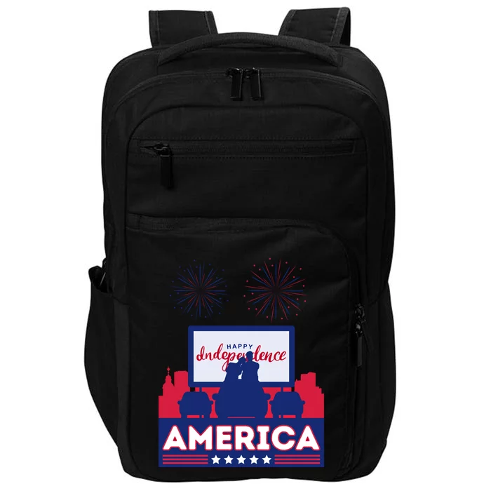 July 4 Retro 80s Vibes Couple United States America Usa Cool Gift Impact Tech Backpack