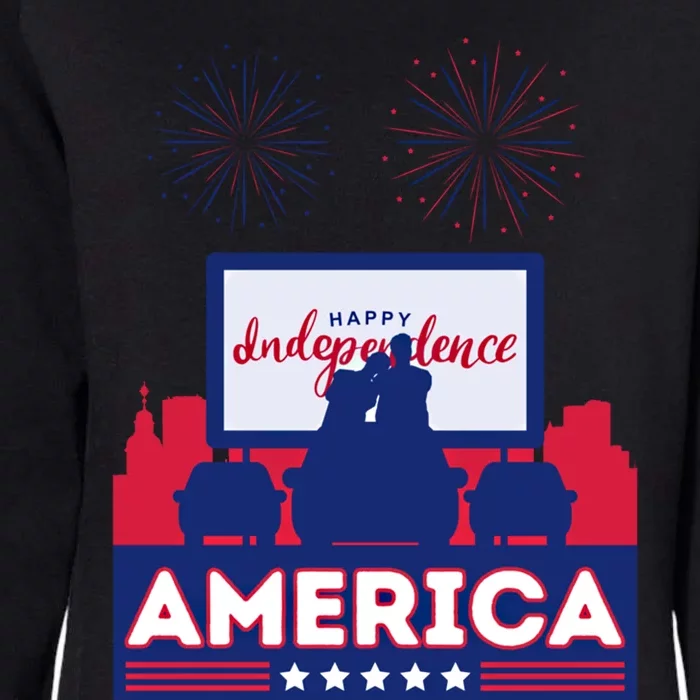 July 4 Retro 80s Vibes Couple United States America Usa Cool Gift Womens California Wash Sweatshirt