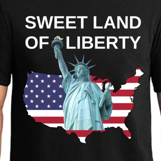 July 4th Sweet Land Of Liberty Usa Flag Patriotic Gift Pajama Set