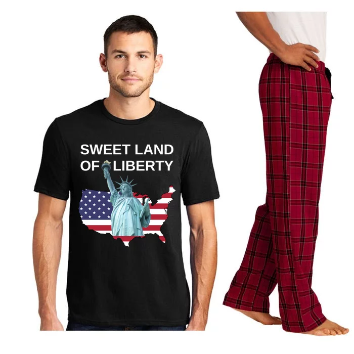 July 4th Sweet Land Of Liberty Usa Flag Patriotic Gift Pajama Set