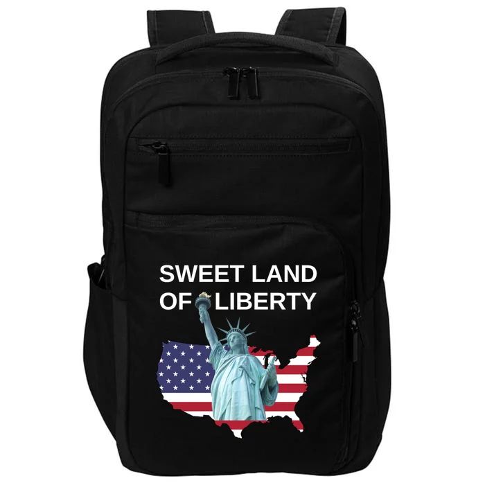 July 4th Sweet Land Of Liberty Usa Flag Patriotic Gift Impact Tech Backpack