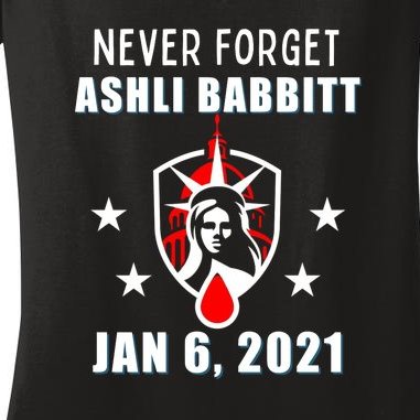 January 6 Conservative Justice For Ashli Babbitt Women's V-Neck T-Shirt