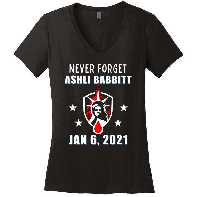 January 6 Conservative Justice For Ashli Babbitt Women's V-Neck T-Shirt