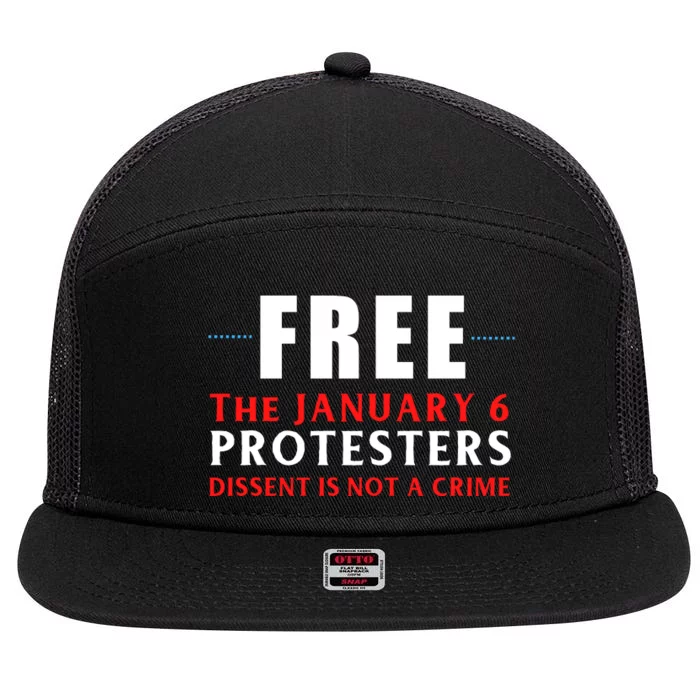 January 6 Conservative Anti Biden Free Speech 7 Panel Mesh Trucker Snapback Hat