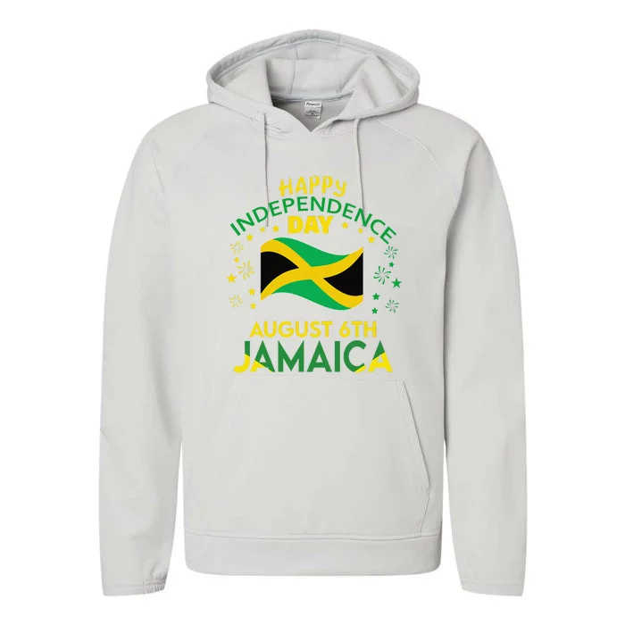 Jamaica 62nd Independence Day Jamaican Pride Jamaica Flag Gift Performance Fleece Hoodie