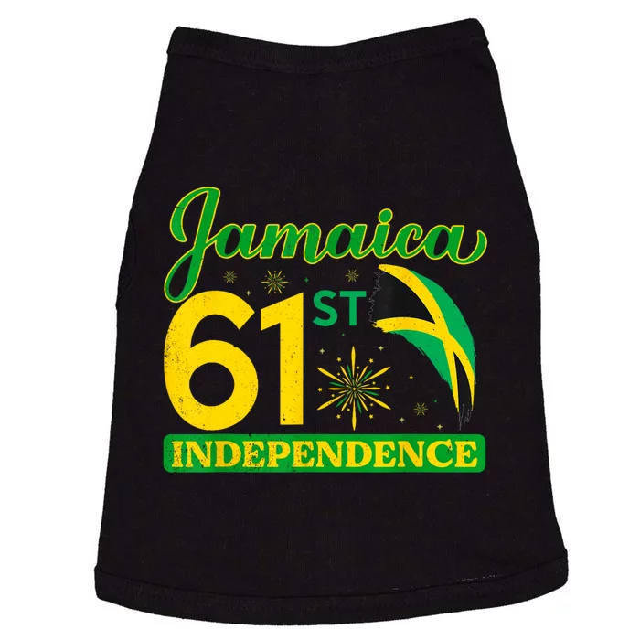 Jamaica 61st Independence Day Celebration Jamaican Flag Doggie Tank