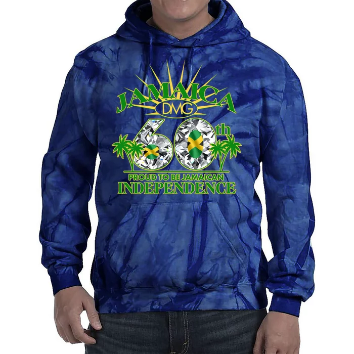 Jamaica 60th Independence Proud To Be Jamaican Tie Dye Hoodie