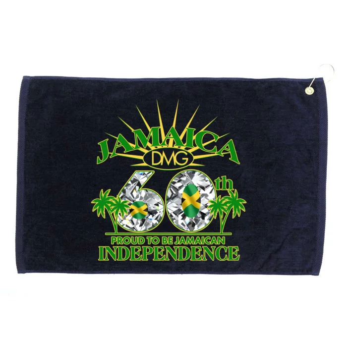 Jamaica 60th Independence Proud To Be Jamaican Grommeted Golf Towel