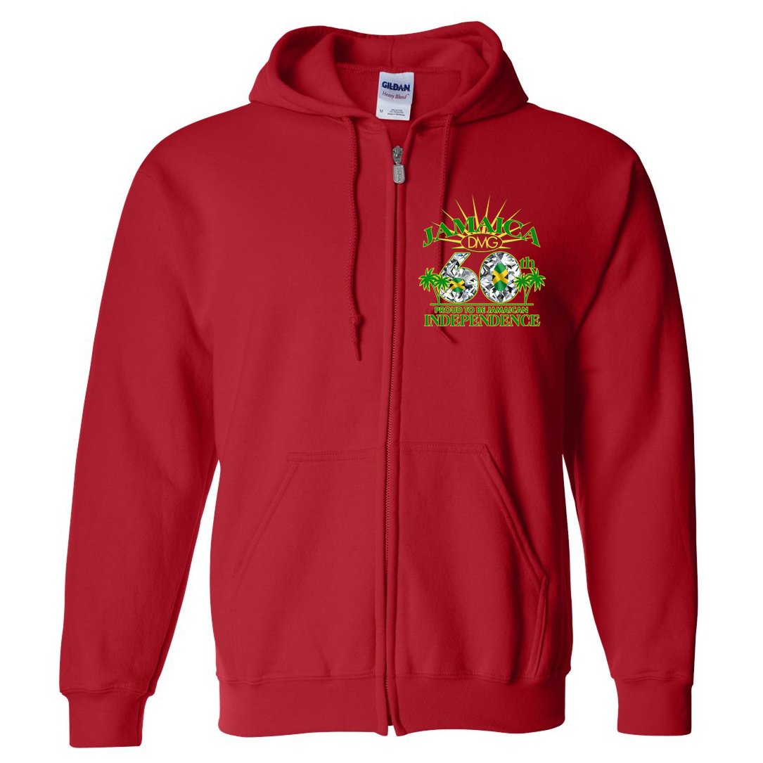 Jamaica 60th Independence Proud To Be Jamaican Full Zip Hoodie