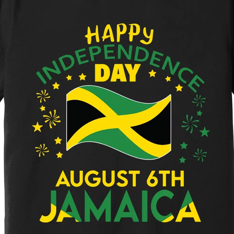 Jamaica 62nd Independence Day Jamaican Pride Jamaica Flag Premium T-Shirt