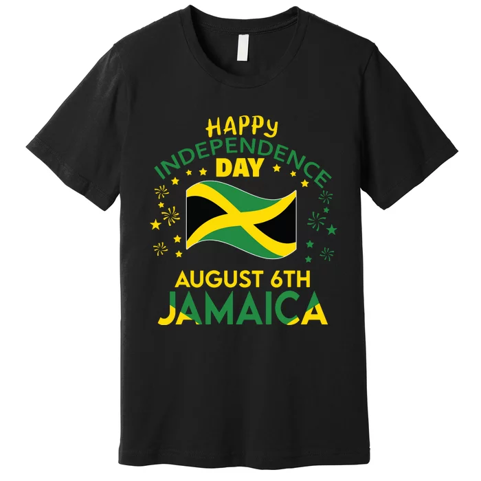 Jamaica 62nd Independence Day Jamaican Pride Jamaica Flag Premium T-Shirt