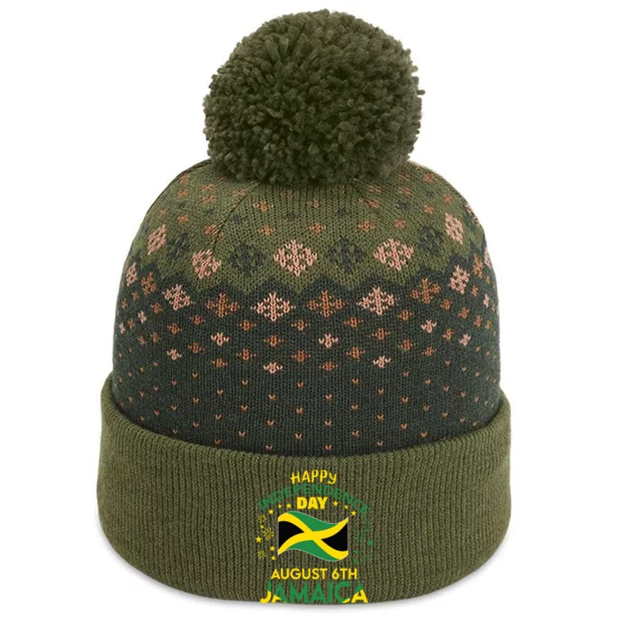 Jamaica 62nd Independence Day Jamaican Pride Jamaica Flag The Baniff Cuffed Pom Beanie