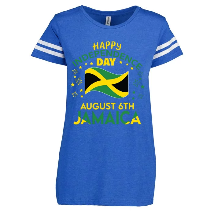 Jamaica 62nd Independence Day Jamaican Pride Jamaica Flag Enza Ladies Jersey Football T-Shirt