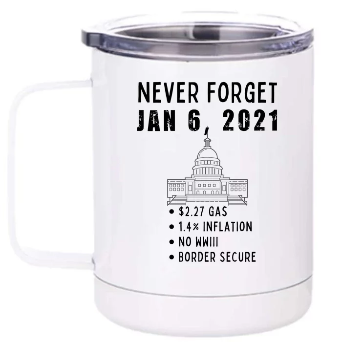 January 6 MAGA Conservative Anti Joe Biden Front & Back 12oz Stainless Steel Tumbler Cup