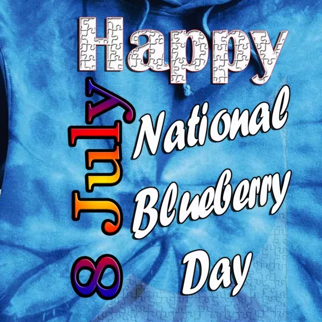 July 8th National Blueberry Day T Fun Idea Gift Tie Dye Hoodie