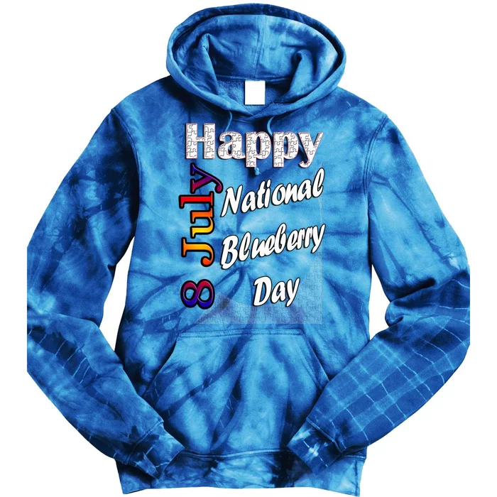 July 8th National Blueberry Day T Fun Idea Gift Tie Dye Hoodie