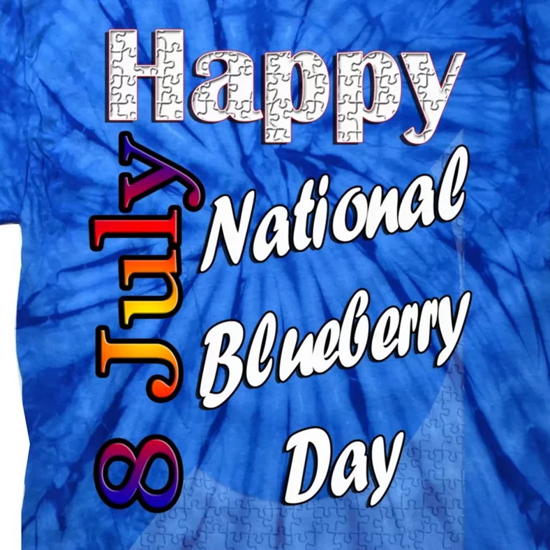 July 8th National Blueberry Day T Fun Idea Gift Tie-Dye T-Shirt