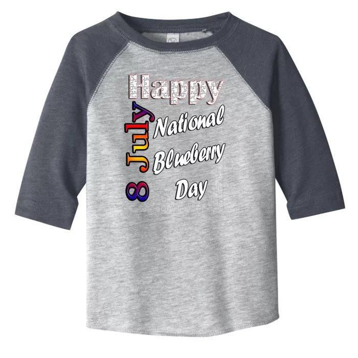 July 8th National Blueberry Day T Fun Idea Gift Toddler Fine Jersey T-Shirt