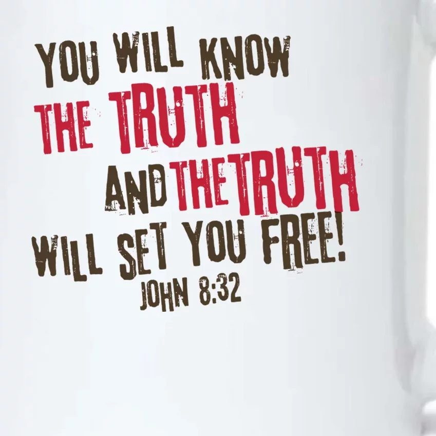 John 8:32 The Truth Will Set You Free Black Color Changing Mug