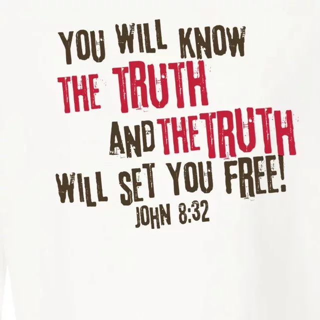 John 8:32 The Truth Will Set You Free Cropped Pullover Crew