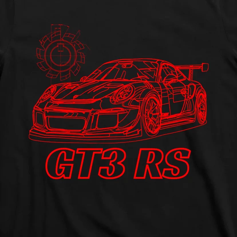 Jdm 90s Japan Motorsport Car Schematic Gt3 Rs Tech Jdm Lover Gift T-Shirt