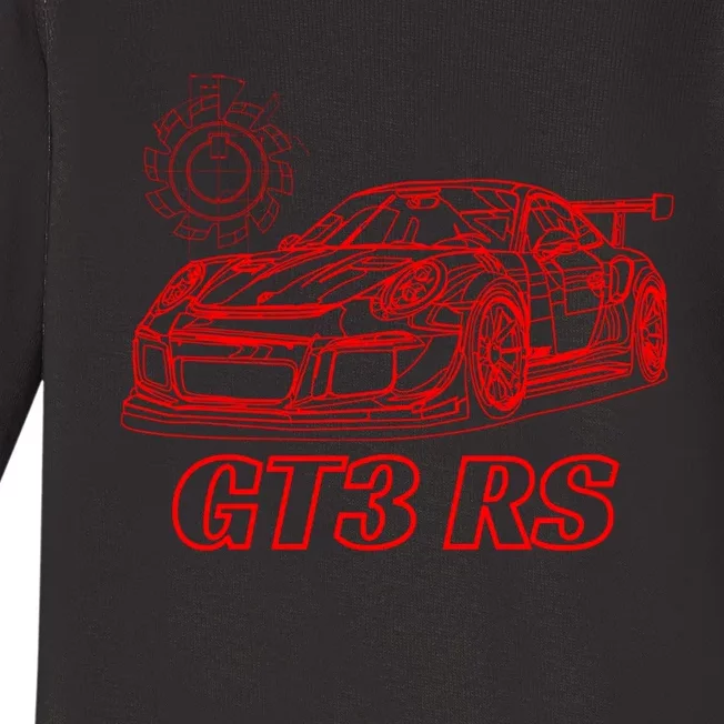 Jdm 90s Japan Motorsport Car Schematic Gt3 Rs Tech Jdm Lover Gift Baby Long Sleeve Bodysuit