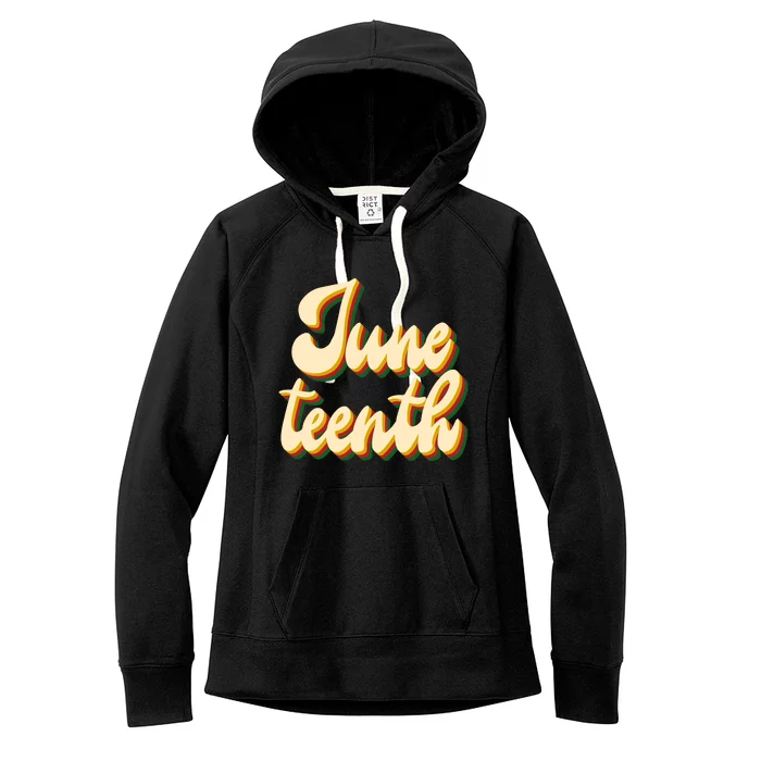 Juneteenth African American Pride Retro Women's Fleece Hoodie