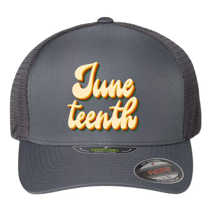 Juneteenth African American Pride Retro Flexfit Unipanel Trucker Cap