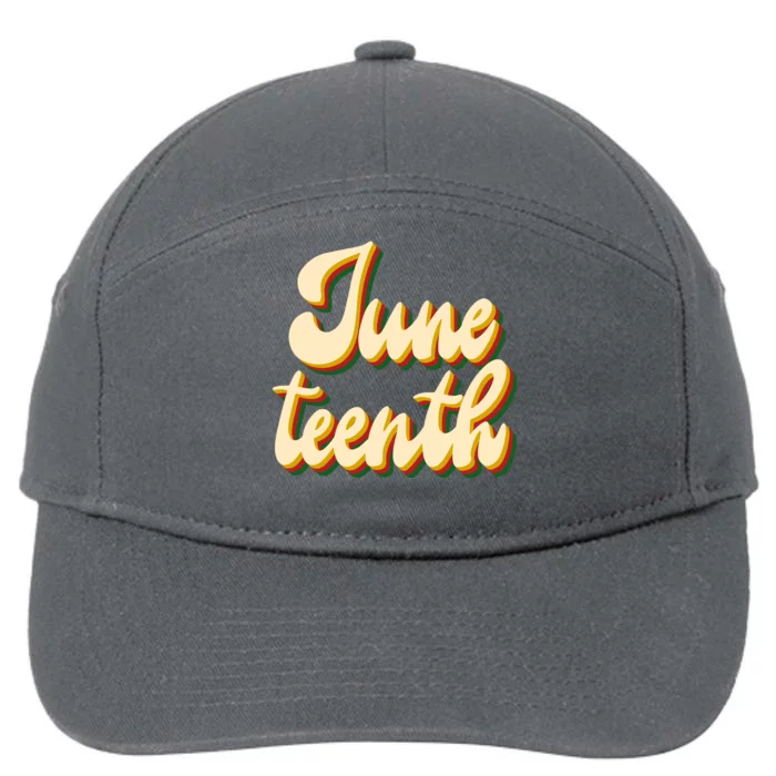 Juneteenth African American Pride Retro 7-Panel Snapback Hat