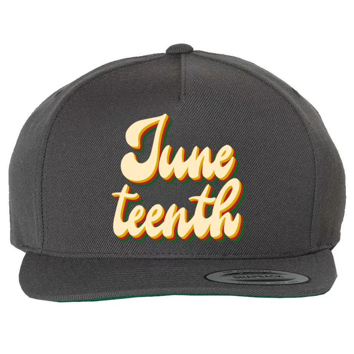 Juneteenth African American Pride Retro Wool Snapback Cap