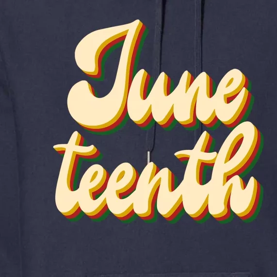 Juneteenth African American Pride Retro Premium Hoodie