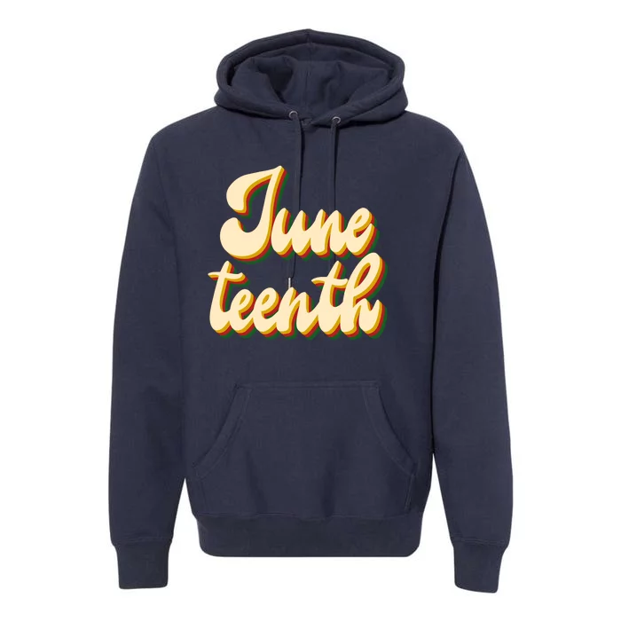 Juneteenth African American Pride Retro Premium Hoodie