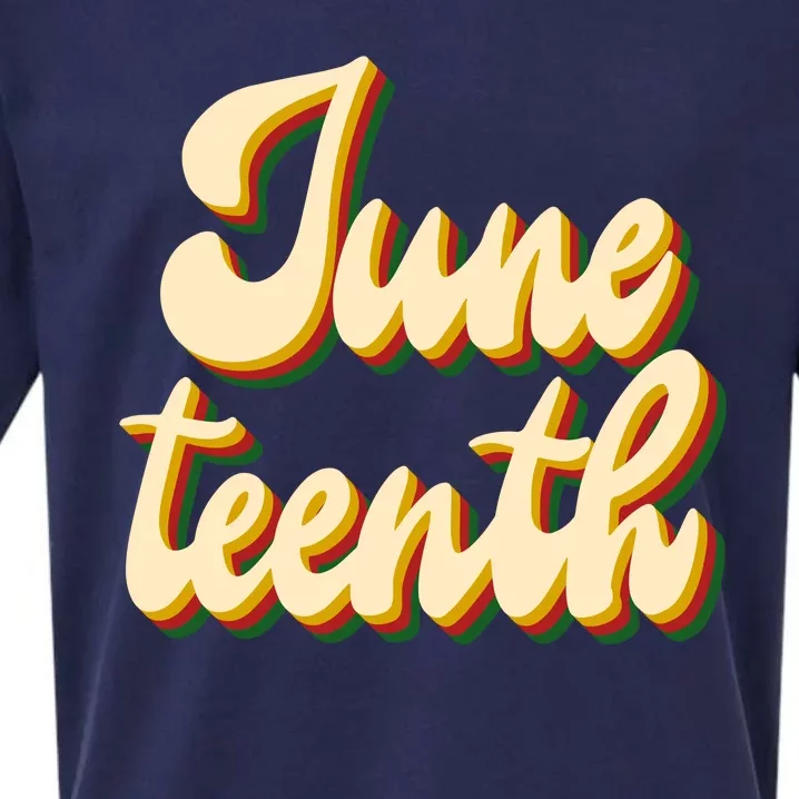 Juneteenth African American Pride Retro Sueded Cloud Jersey T-Shirt