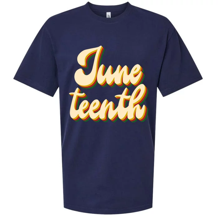 Juneteenth African American Pride Retro Sueded Cloud Jersey T-Shirt