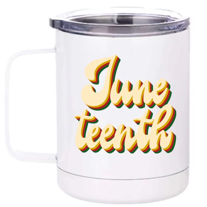 Juneteenth African American Pride Retro Front & Back 12oz Stainless Steel Tumbler Cup