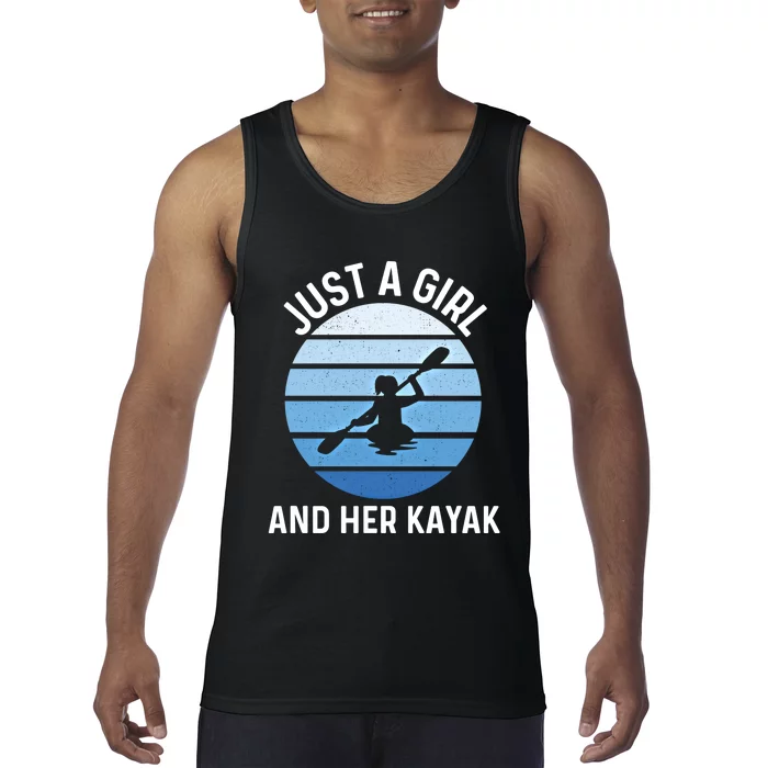 Just A And Her Kayak Lover River Kayaking Gear Gift Tank Top