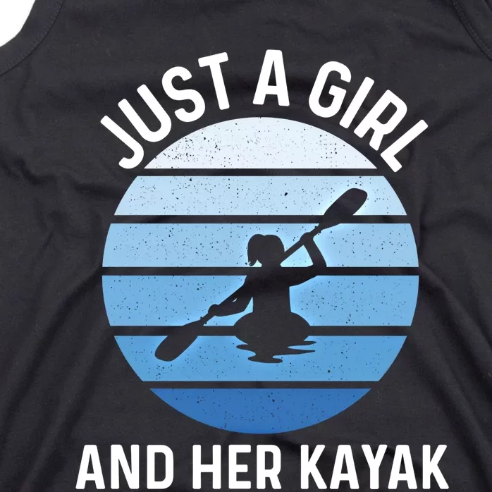 Just A And Her Kayak Lover River Kayaking Gear Gift Tank Top