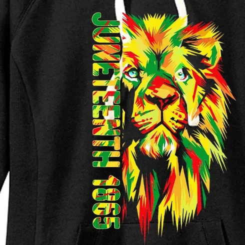 Juneteenth African American Black Lion 1865 King Women's Fleece Hoodie