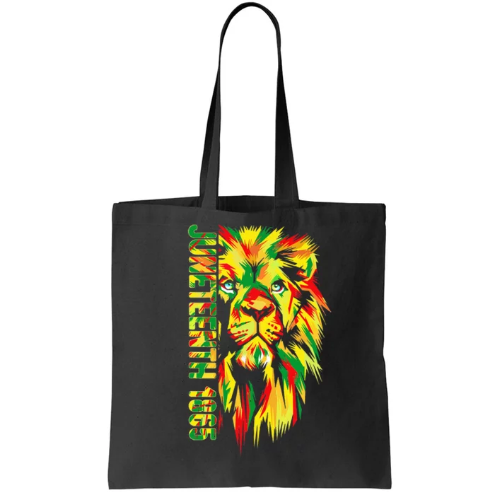 Juneteenth African American Black Lion 1865 King Tote Bag