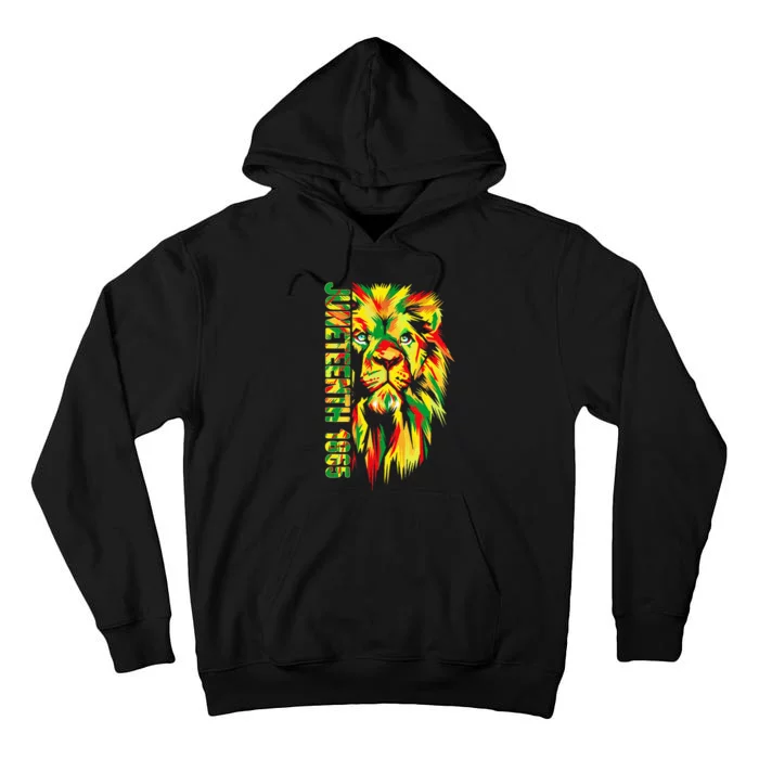 Juneteenth African American Black Lion 1865 King Tall Hoodie