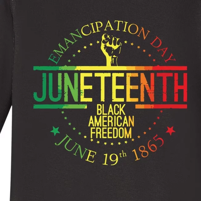 Juneteenth African American Freedom Black History June 19 Baby Long Sleeve Bodysuit