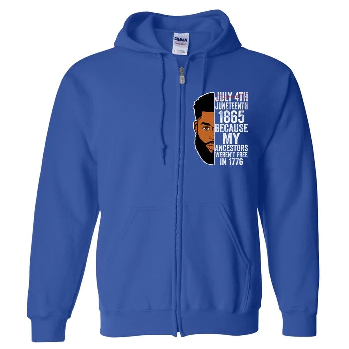 Junenth African American Black King Junenth Great Gift Full Zip Hoodie