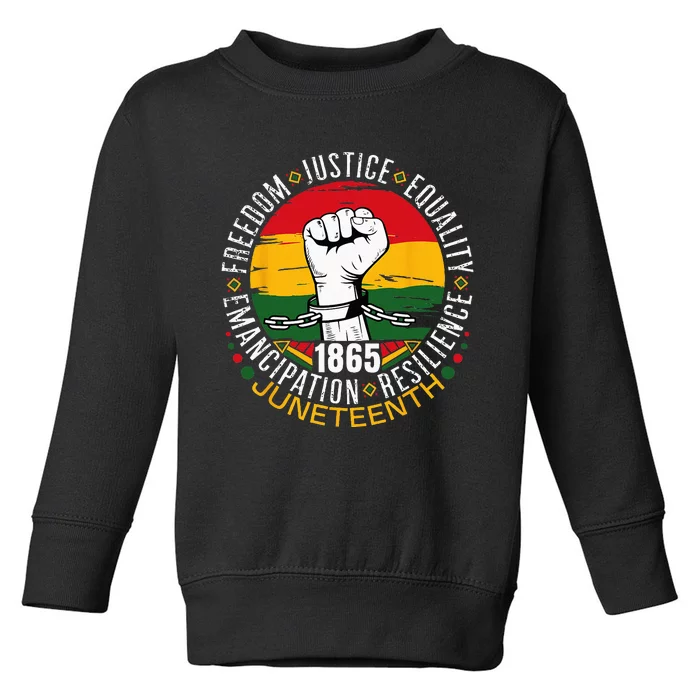 Juneteenth African American Black History 1865 Juneteenth Toddler Sweatshirt