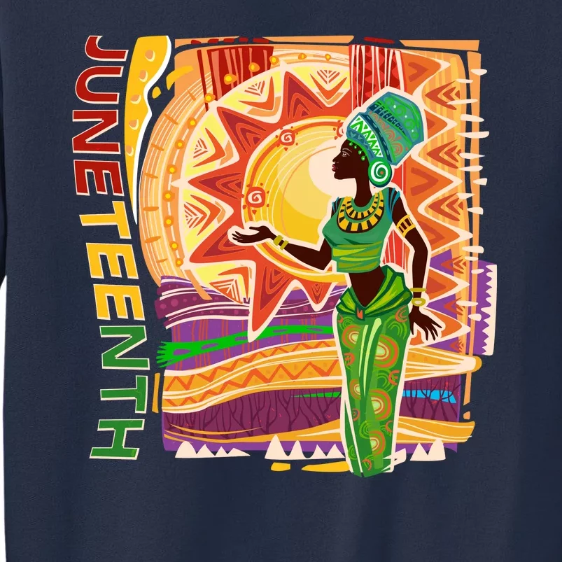 Juneteenth African American Woman African Patterns Sweatshirt