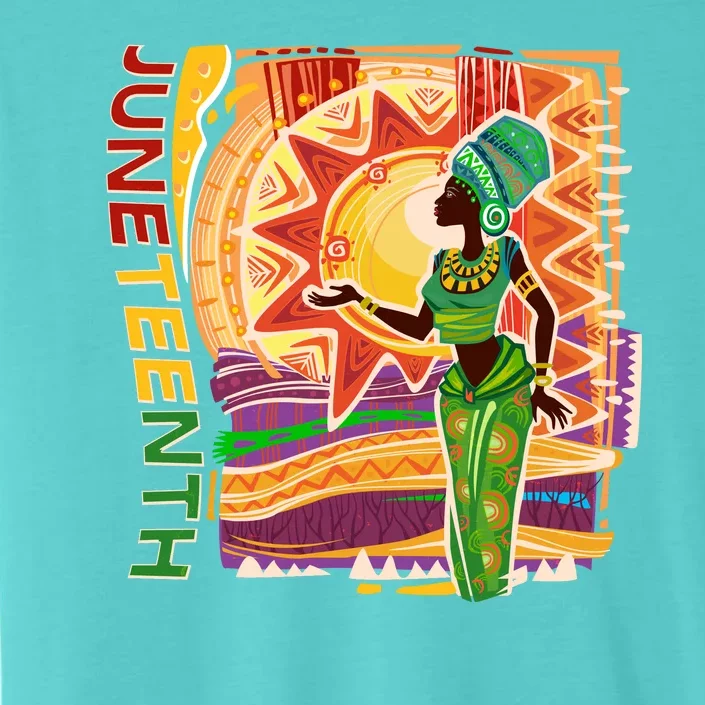 Juneteenth African American Woman African Patterns ChromaSoft Performance T-Shirt