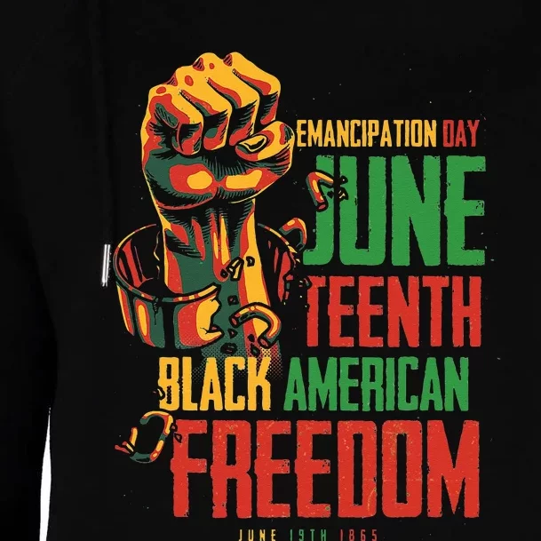 Juneteenth African American Freedom Black Wo Juneteenth Womens Funnel Neck Pullover Hood