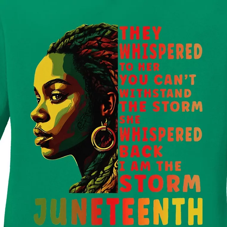 Juneteenth Afro American Black Women Ladies Long Sleeve Shirt