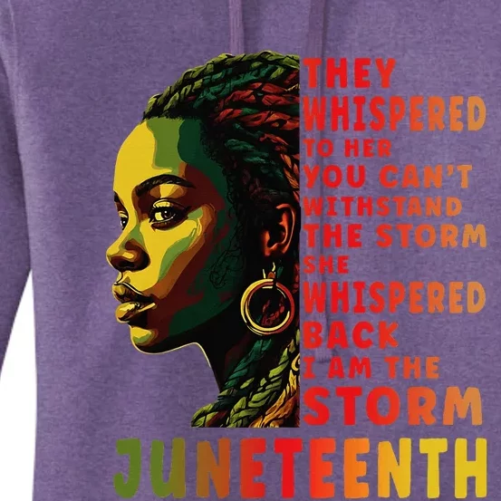 Juneteenth Afro American Black Women Women's Pullover Hoodie