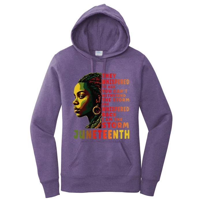 Juneteenth Afro American Black Women Women's Pullover Hoodie