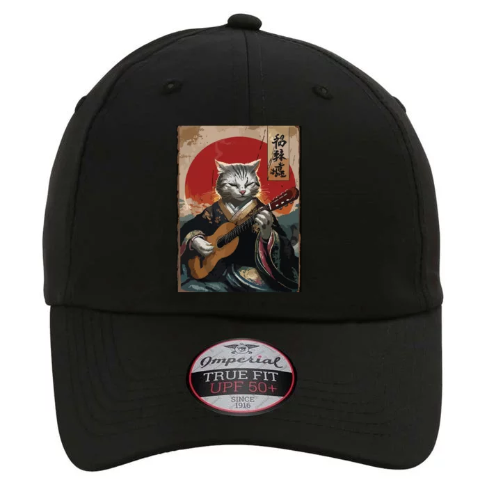 Japanese Anime Art Samurai Cat Guitarist The Original Performance Cap